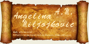 Angelina Miljojković vizit kartica